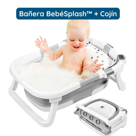 BebéSplash™ + Cojín - Baño seguro y cómodo